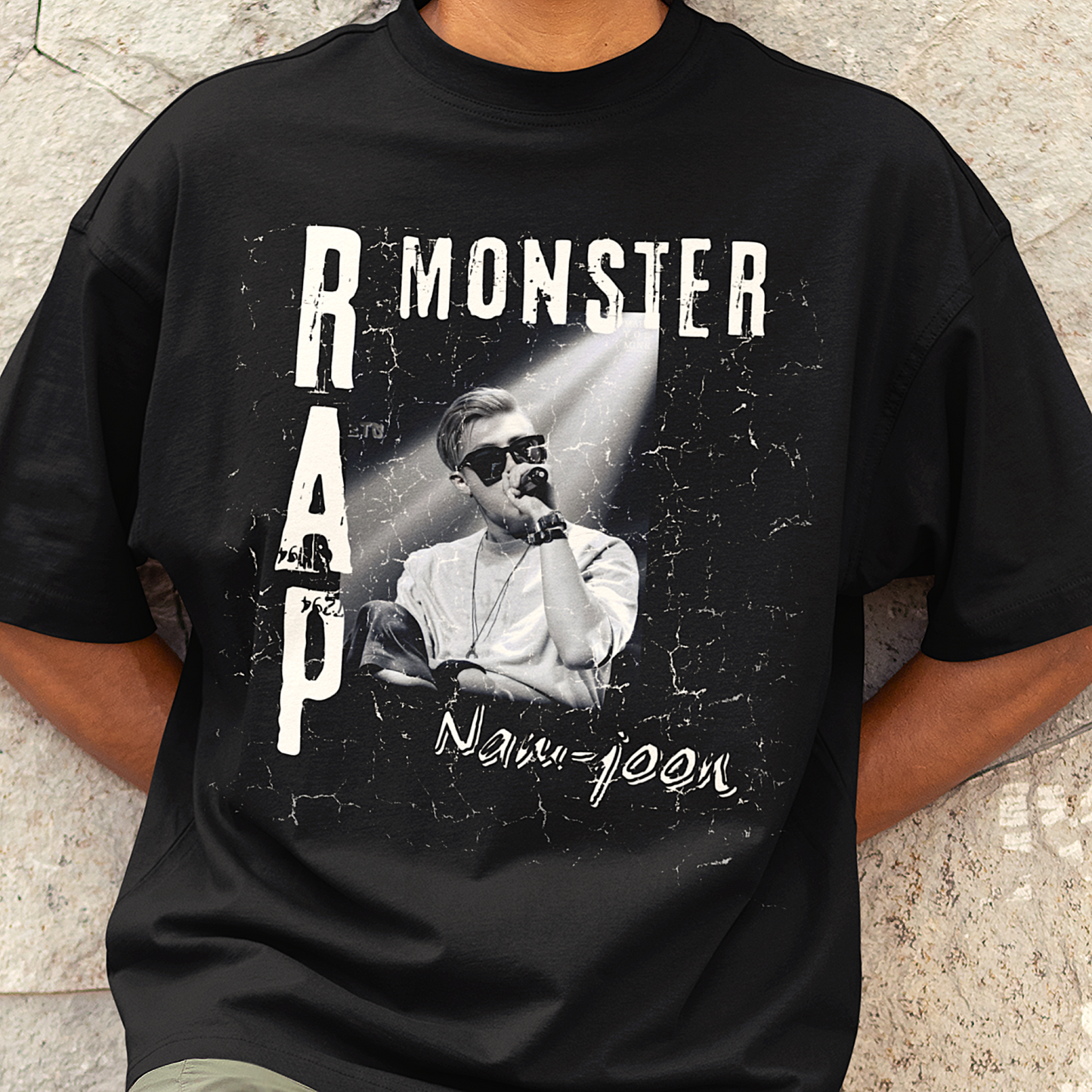 A Monster of Rap Arrives Oversized Boxy Fit Tee | Retro Style KPop Concert T-Shirt