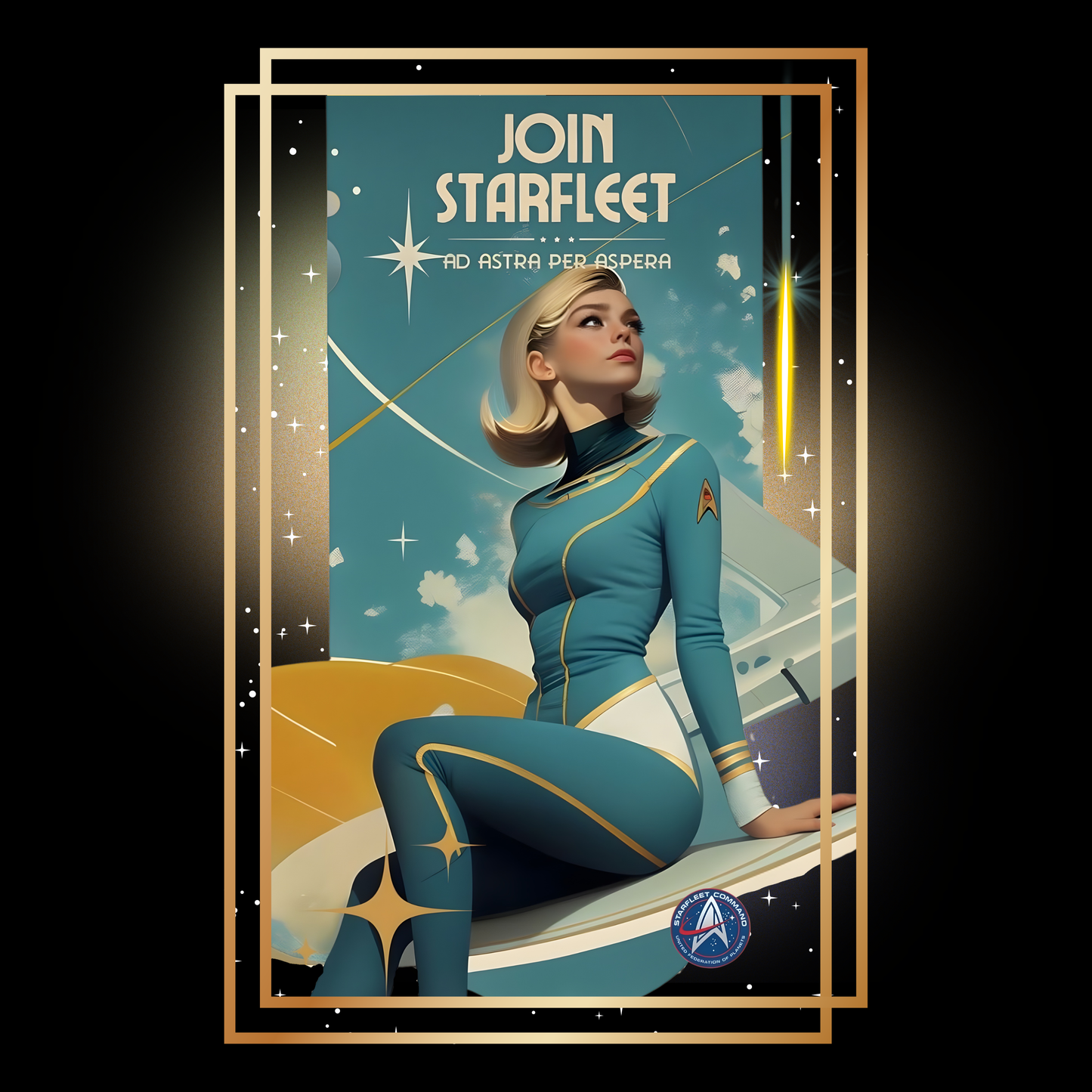 Space Fleet Recruitment Poster Tee | Tetro Trek Nerds T-Shirt
