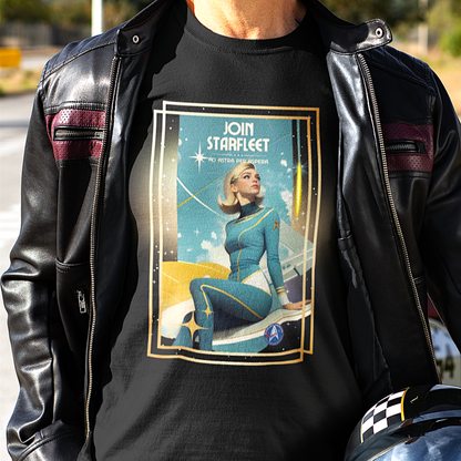 Space Fleet Recruitment Poster Tee | Tetro Trek Nerds T-Shirt