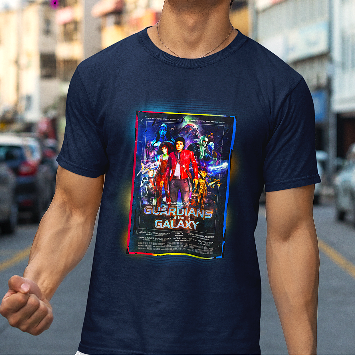 Guardians of the 80s Distressed Retro Tee | Galaxy Defenders Nostalgia Bomb T-Shirt
