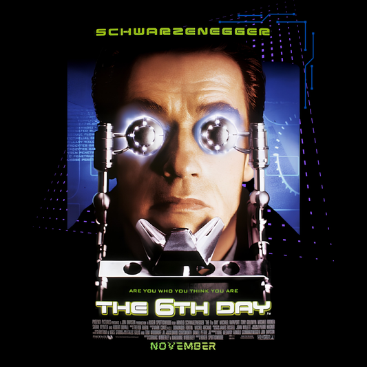 The Sixth Day Film Tee | Retro Arnold Sci-Fi Action Movie Tribute T-Shirt