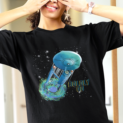 An Enterprise Spacecraft Portal Tee | Boldly Go Sci‑Fi Graphic T-Shirt