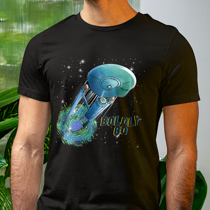 An Enterprise Spacecraft Portal Tee | Boldly Go Sci‑Fi Graphic T-Shirt