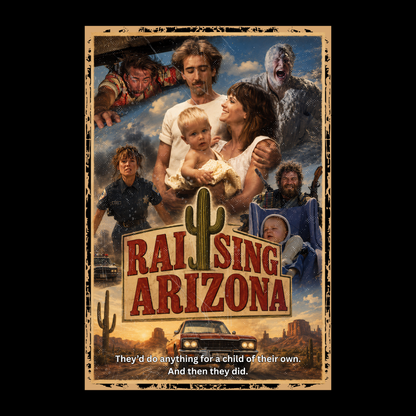 Raising Hell in Arizona Tee | Cult Comedy Movie Poster Tribute T-Shirt