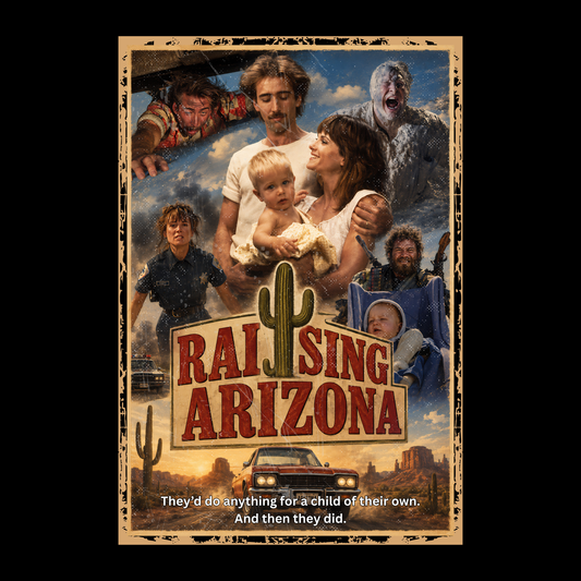 Raising Hell in Arizona Tee | Cult Comedy Movie Poster Tribute T-Shirt