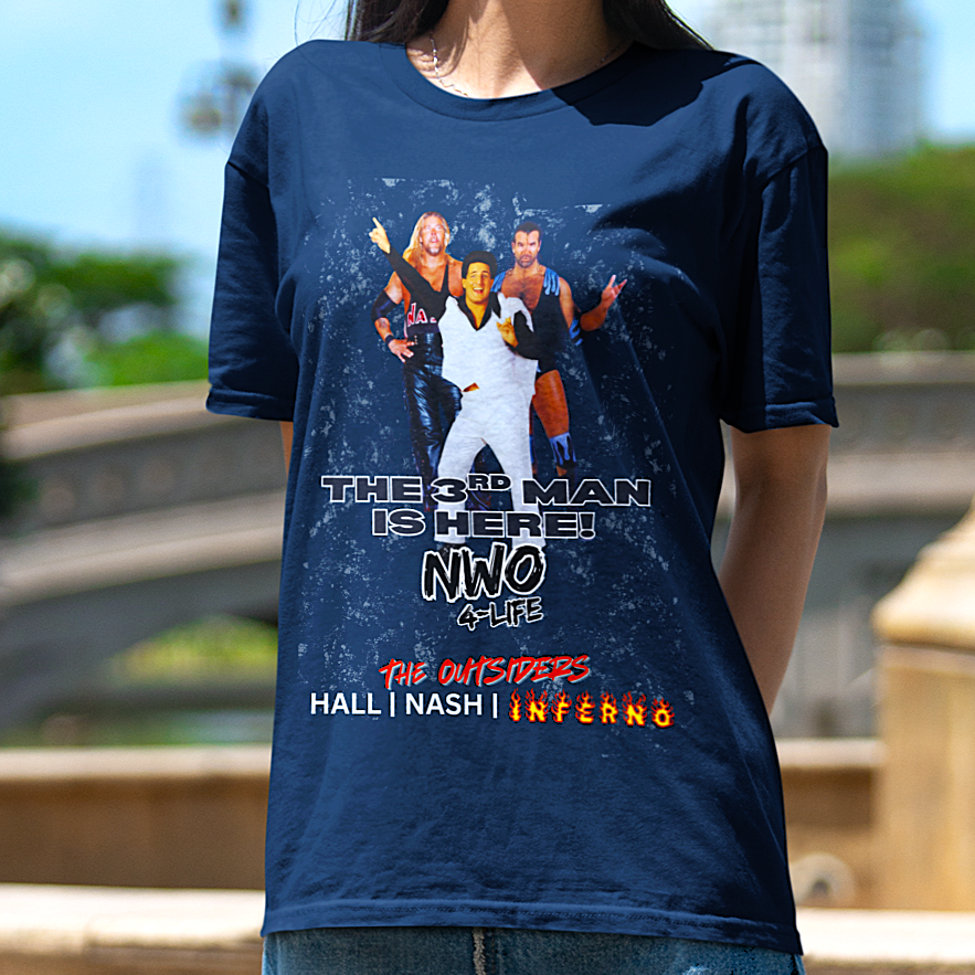 The Third Man Is Here Pro Wrestling Tee | Hall, Nash, and  Inferno Retro T-Shirt