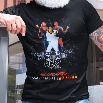 The Third Man Is Here Pro Wrestling Tee | Hall, Nash, and  Inferno Retro T-Shirt
