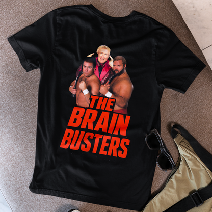 Old School Brain Busters Tee - Arn, Tully, & Bobby Wrestling Shirt by OnCulture