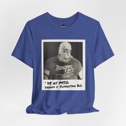 Rhodes vs Graham in 1978 at MSG Tee | Vintage Pro Wrestling Polaroid Tribute T-Shirt