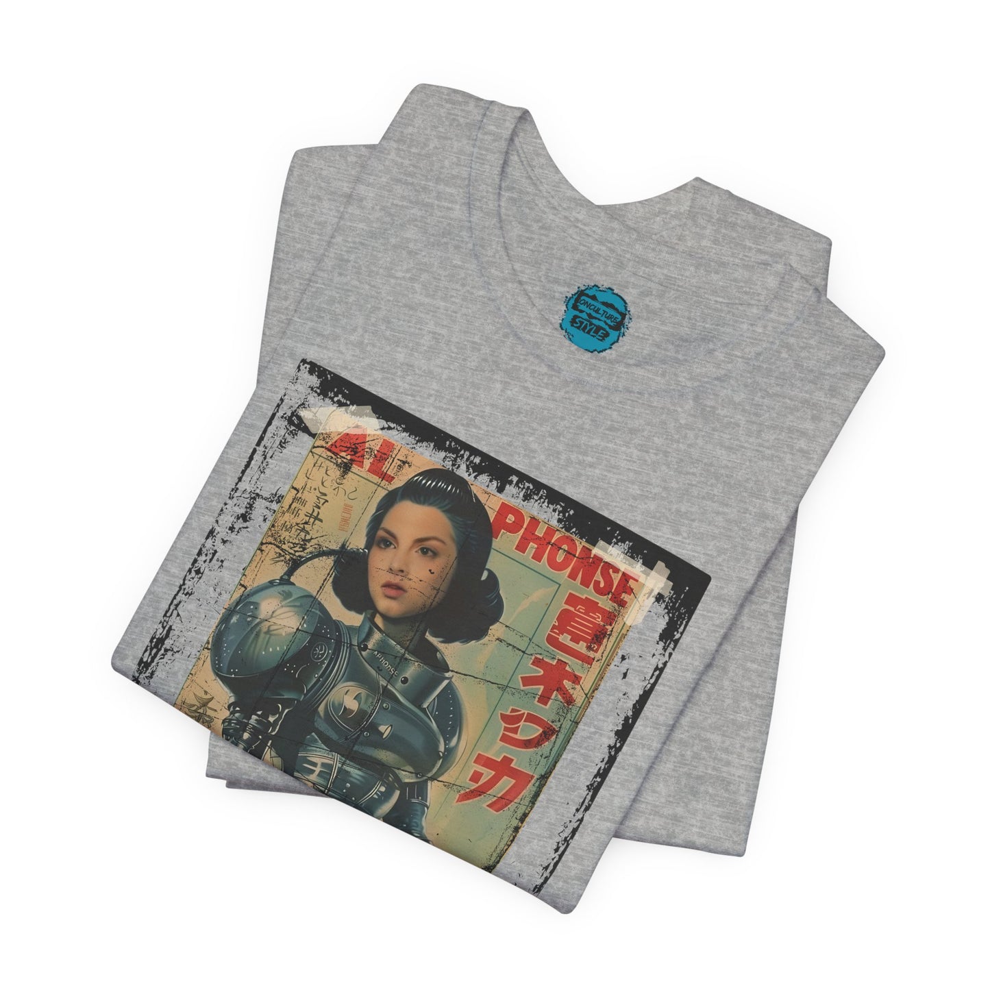 Asian Cyberpunk Poster Tee | Japanese Streetwear Anime Sci-Fi T-Shirt