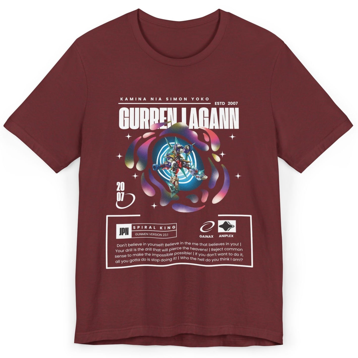 "Gurren Lagann" Anime T-Shirt – Drill Through the Heavens in Style!