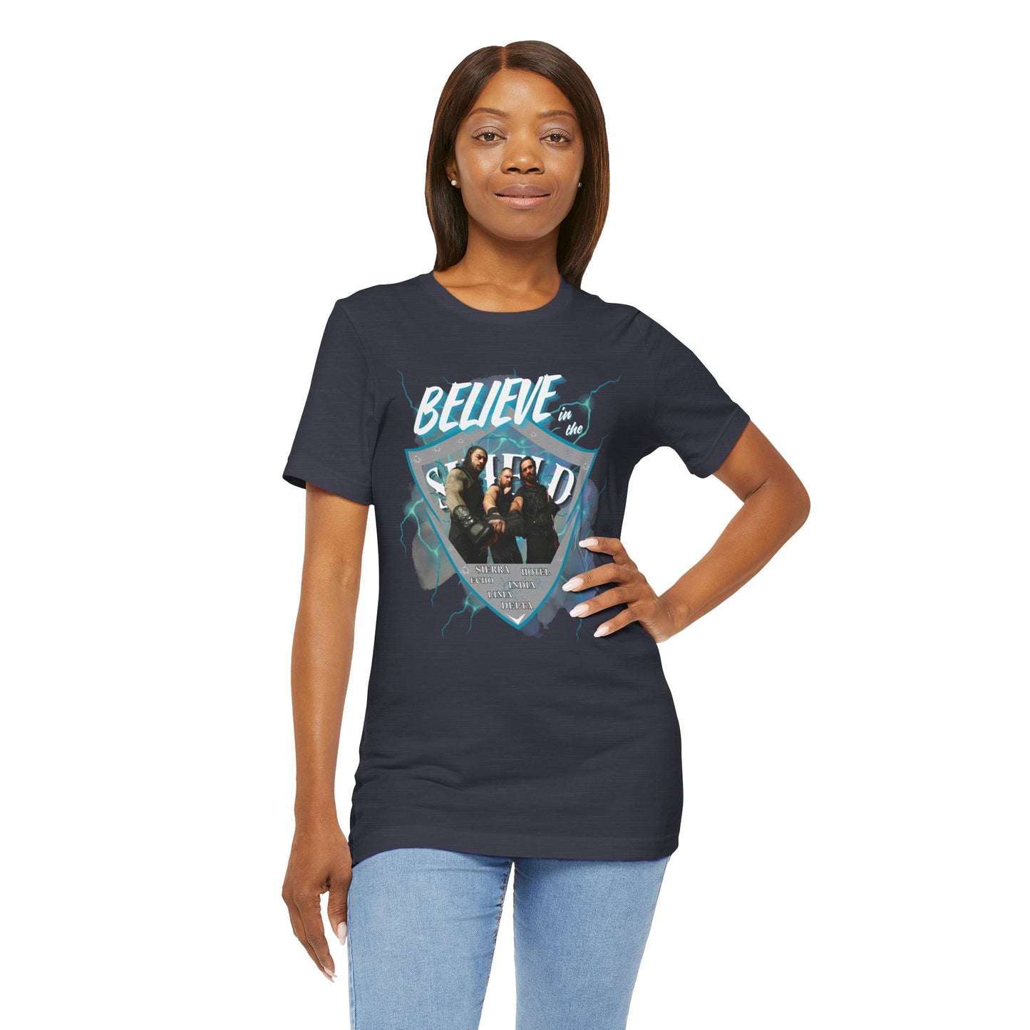 Believe in The SHIELD Tee – Reigns, Ambrose & Rollins Tribute Shirt