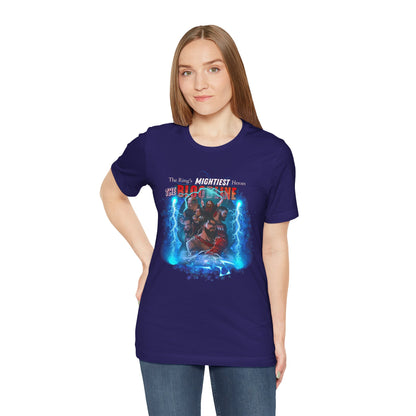 The Bloodline Animated Pro Wrestling Tee | Ring's Mightiest Heroes Shirt | Roman, Sami, Jey, Jimmy, Solo, Paul | Lightning Design