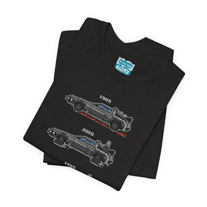 4 Tier Pixelated Time Machine Tee - 80s Retro Nostalgia T-Shirt