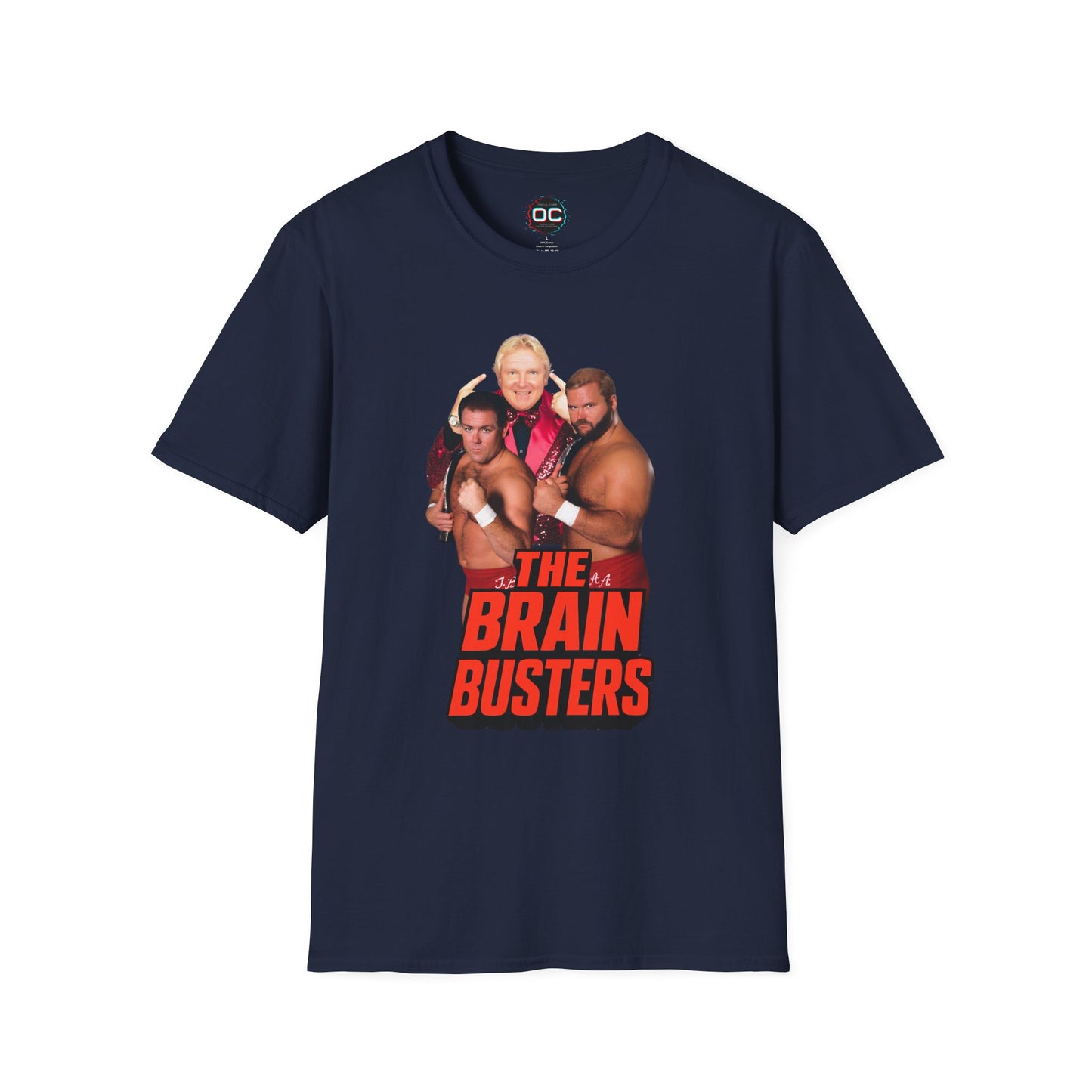 Old School Brain Busters Tee - Arn, Tully, & Bobby Wrestling Shirt by OnCulture