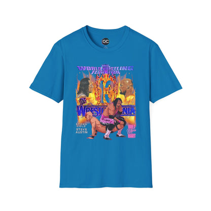 Bret Hart vs Stone Cold Steve Austin 'Mania 13 Animated Battle Tee | Vintage Classic 90s Wrestling