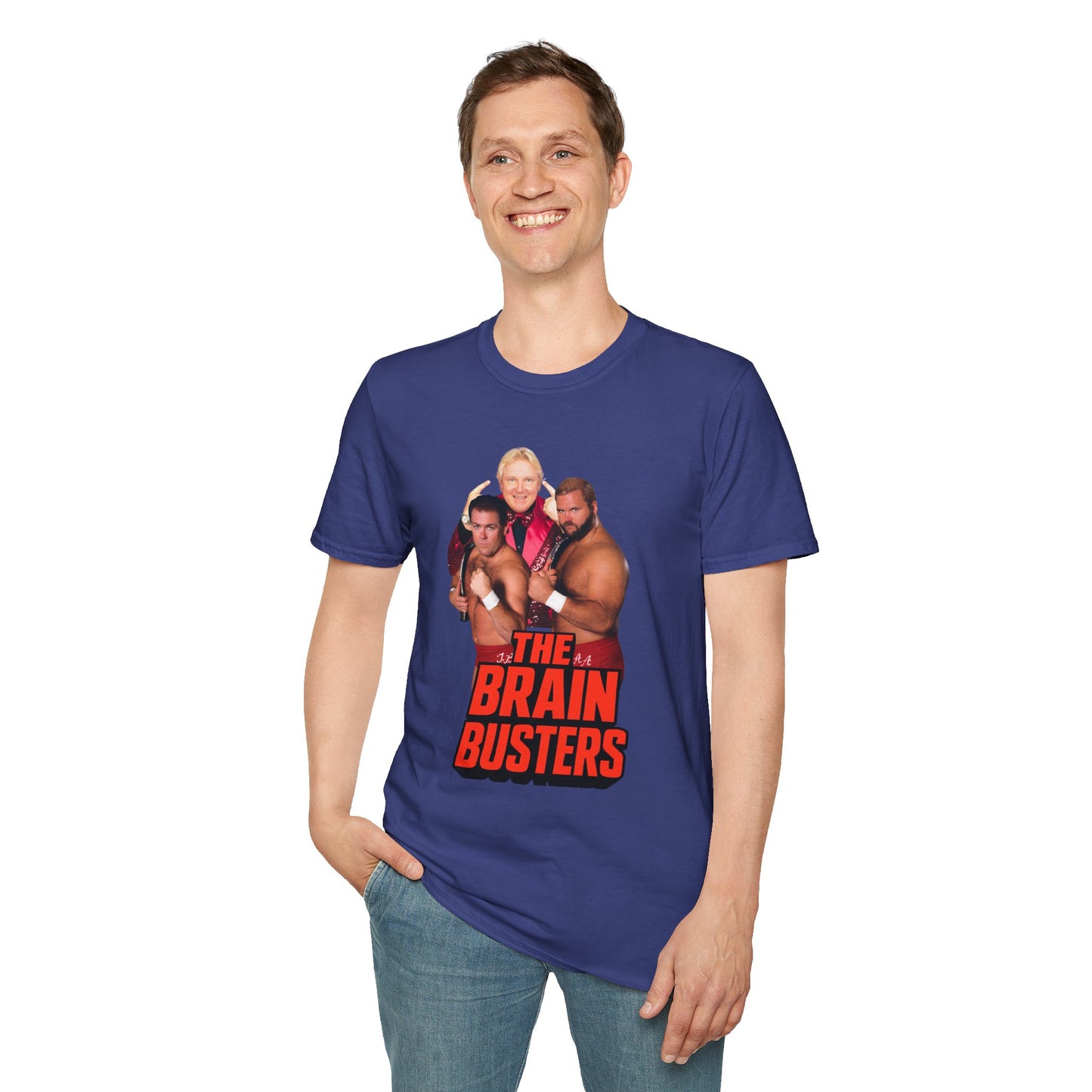 Old School Brain Busters Tee - Arn, Tully, & Bobby Wrestling Shirt by OnCulture