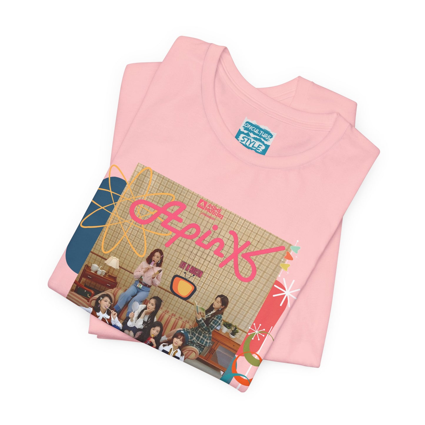A Pink Retro Poster Photo Tee - KPop Girl Group Vintage Concert Poster T-Shirt