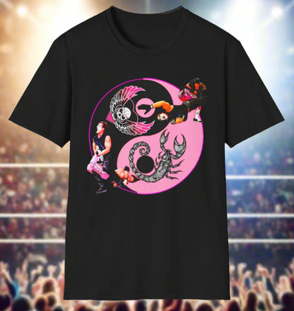 Sharpshooter vs Scorpion Deathlock TShirt - Bret Hart vs Sting