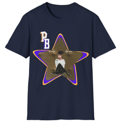 Pat Benatar "Get Nervous" Homage T-Shirt – Retro Rock Tee with Gold Star Design