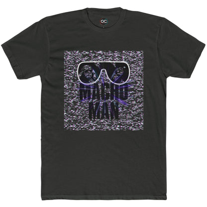 Macho Man Randy Savage Tribute Tee – Retro Glasses Design with TV Fuzz Background