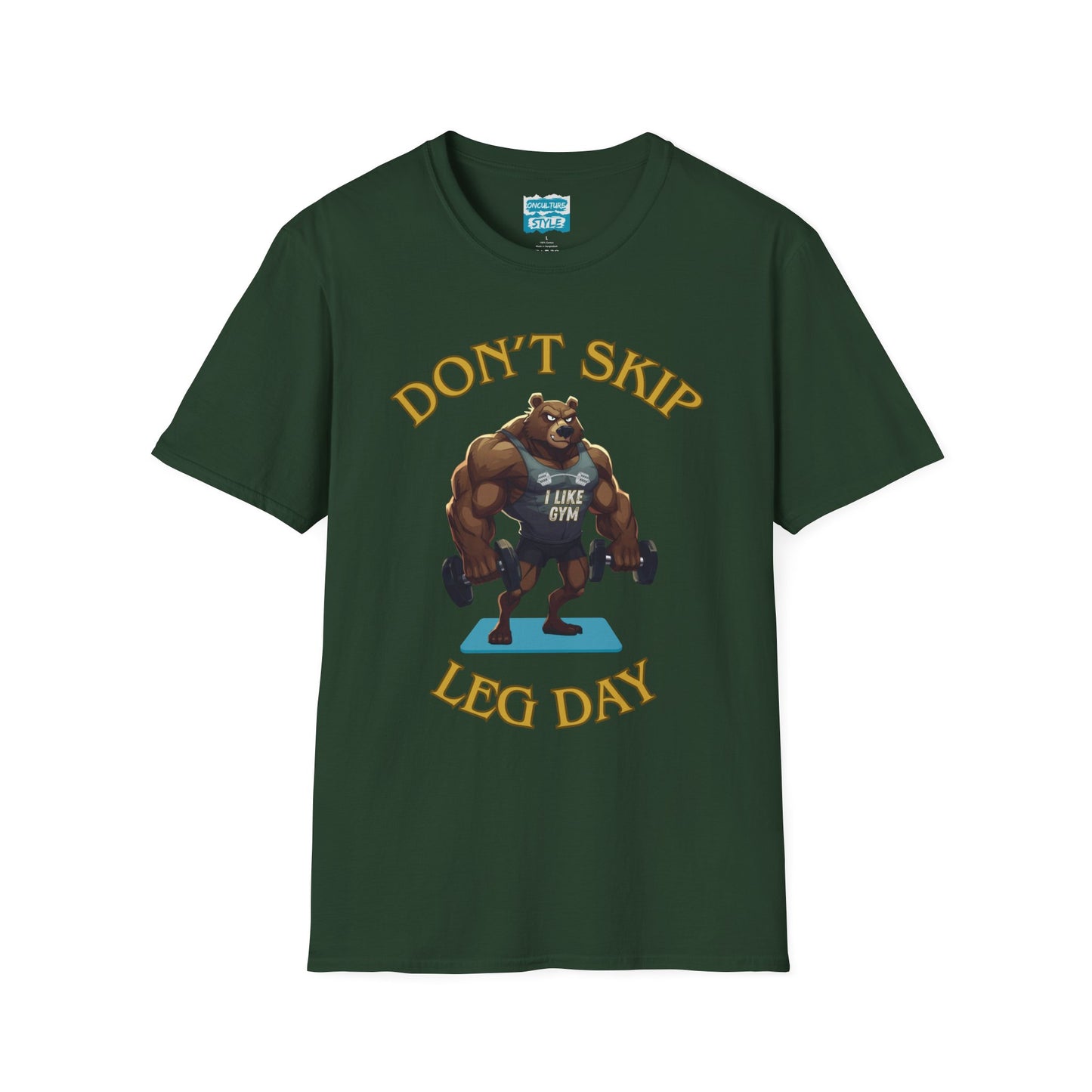 Don’t Skip Leg Day Tee | Funny Gym Bear Workout T-Shirt