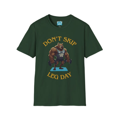 Don’t Skip Leg Day Tee | Funny Gym Bear Workout T-Shirt