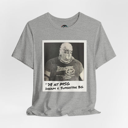 Rhodes vs Graham in 1978 at MSG Tee | Vintage Pro Wrestling Polaroid Tribute T-Shirt