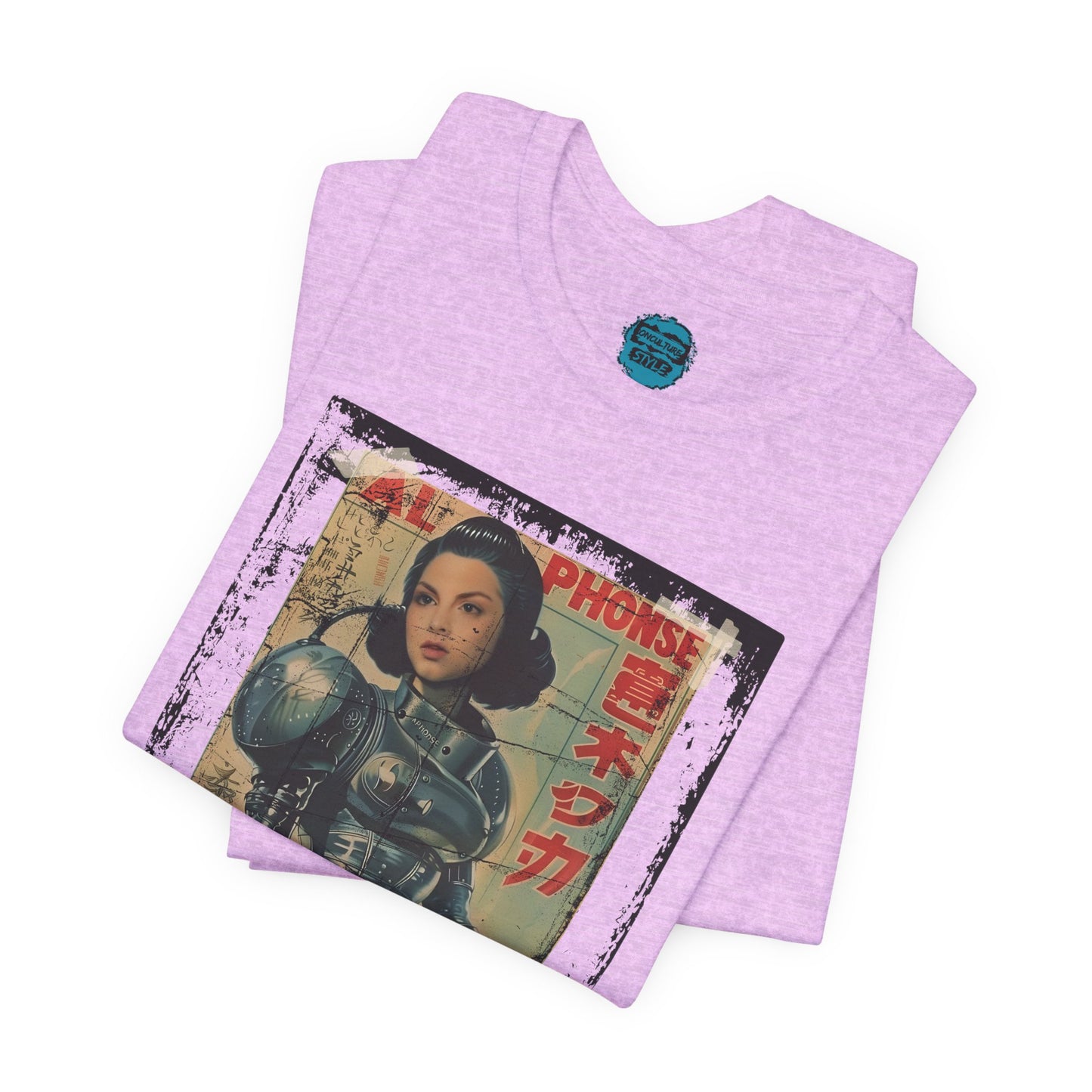 Asian Cyberpunk Poster Tee | Japanese Streetwear Anime Sci-Fi T-Shirt
