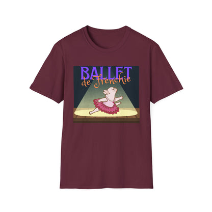 Frenchie Ballet T-Shirt - Cute Dance Humor Tee - Ballet Lover Apparel - Funny French Bulldog Tee