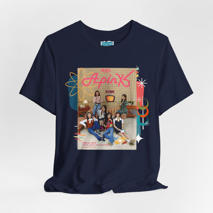 A Pink Retro Poster Photo Tee - KPop Girl Group Vintage Concert Poster T-Shirt
