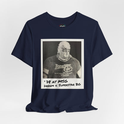 Rhodes vs Graham in 1978 at MSG Tee | Vintage Pro Wrestling Polaroid Tribute T-Shirt