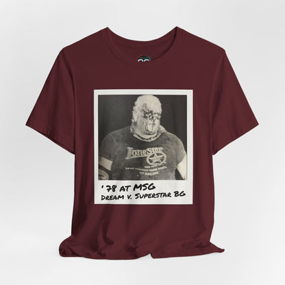 Rhodes vs Graham in 1978 at MSG Tee | Vintage Pro Wrestling Polaroid Tribute T-Shirt