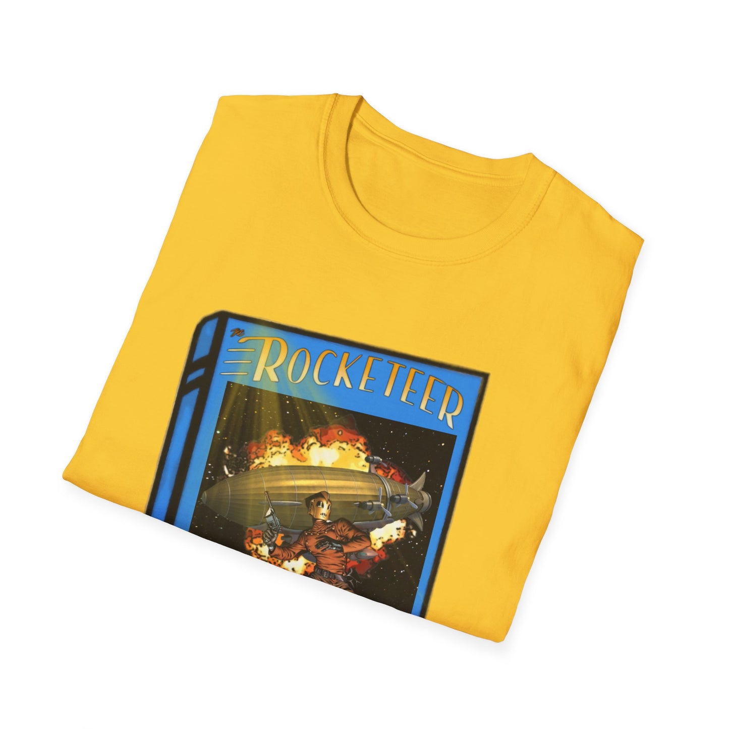 Pulp Rocket Man Tribute Tee | Vintage Book Cover Blast-Off T-Shirt