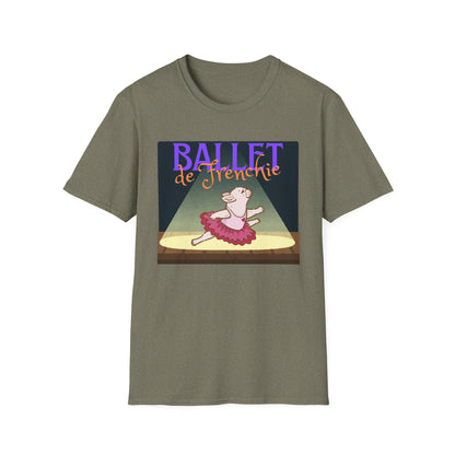 Frenchie Ballet T-Shirt - Cute Dance Humor Tee - Ballet Lover Apparel - Funny French Bulldog Tee