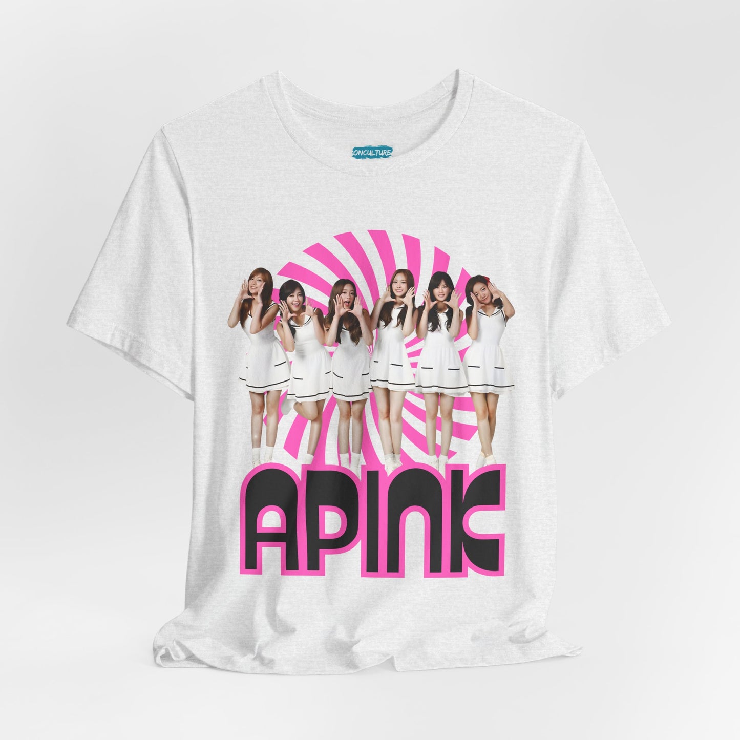 Retro 60s KPop Fan Tee – Vintage A PINK Bubble Letter Tribute T-Shirt