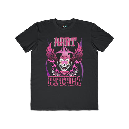 Bret Hart "Hart Attack" T-Shirt – Pink & Black Winged Skull Design WWE Retro Wrestling Tee