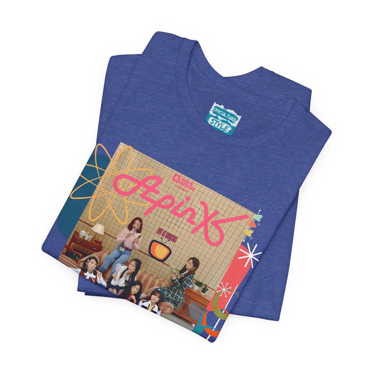 A Pink Retro Poster Photo Tee - KPop Girl Group Vintage Concert Poster T-Shirt