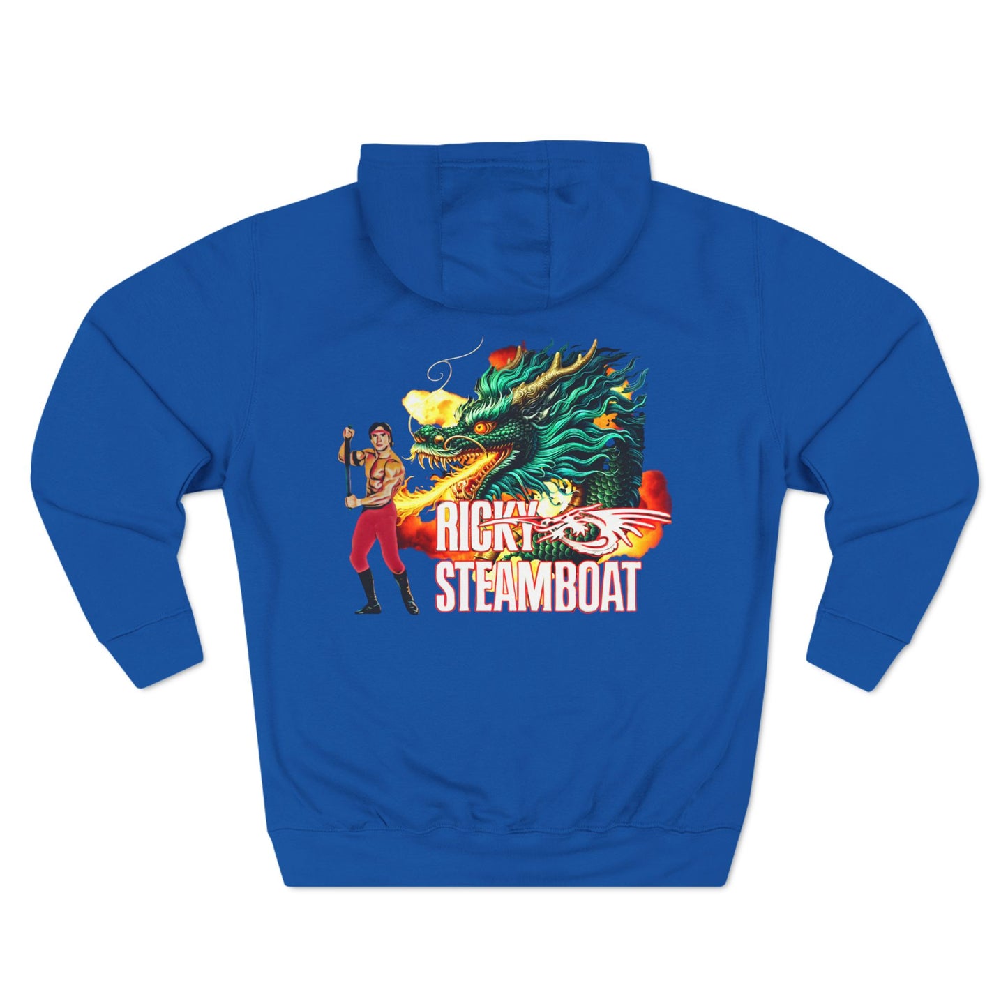 90s WWF WWE Ricky 'The Dragon' Steamboat Hoodie - Fire-Breathing Wrestling Legend - Multiple Colors - Retro Pro Wrestling Fan Apparel