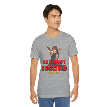 He Shot Second: Just Kidding Nerd Tee | Funny Space Cowboy Fantasy Fandom T-Shirt