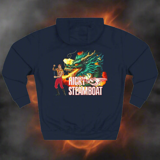 90s WWF WWE Ricky 'The Dragon' Steamboat Hoodie - Fire-Breathing Wrestling Legend - Multiple Colors - Retro Pro Wrestling Fan Apparel