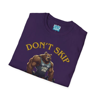 Don’t Skip Leg Day Tee | Funny Gym Bear Workout T-Shirt