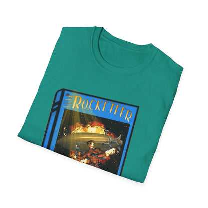 Pulp Rocket Man Tribute Tee | Vintage Book Cover Blast-Off T-Shirt