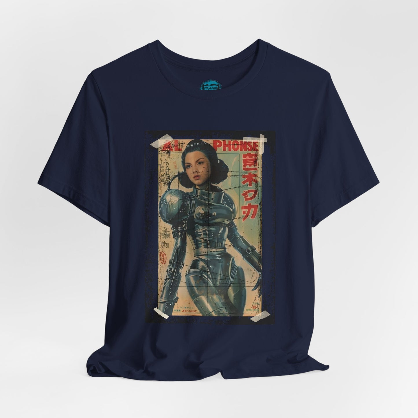 Asian Cyberpunk Poster Tee | Japanese Streetwear Anime Sci-Fi T-Shirt