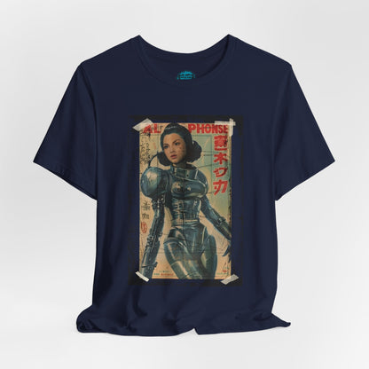 Asian Cyberpunk Poster Tee | Japanese Streetwear Anime Sci-Fi T-Shirt