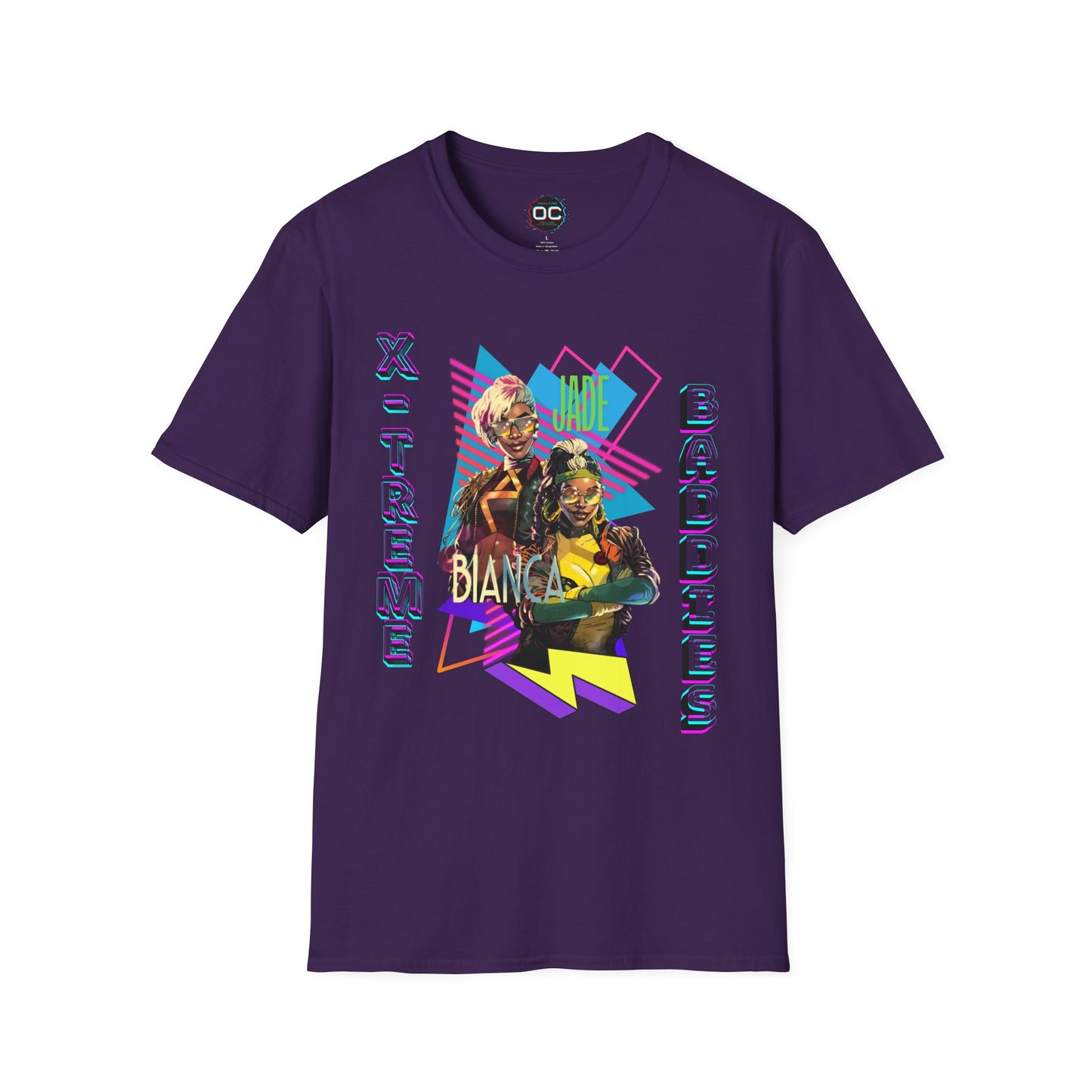 Jade Cargill & Bianca Belair Superhero Tee – 90s Xtreme Baddies Tag Team Tribute