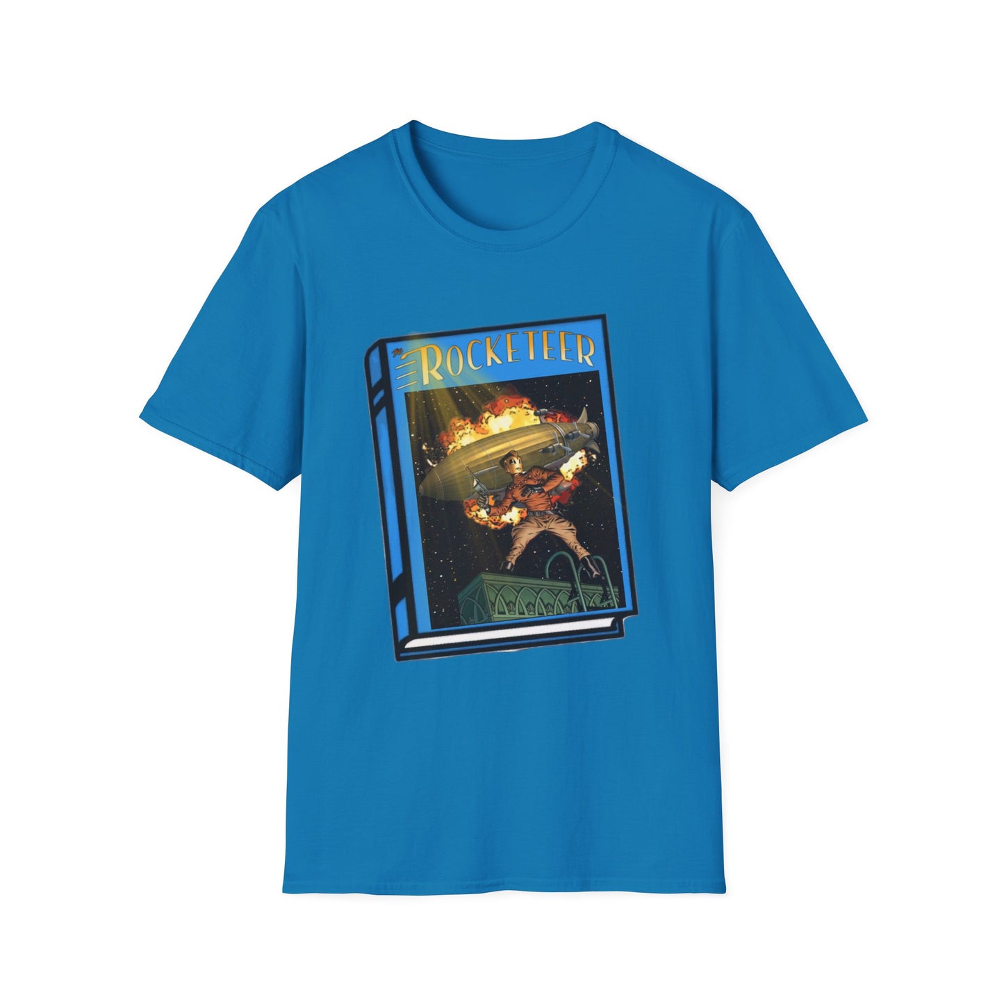 Pulp Rocket Man Tribute Tee | Vintage Book Cover Blast-Off T-Shirt