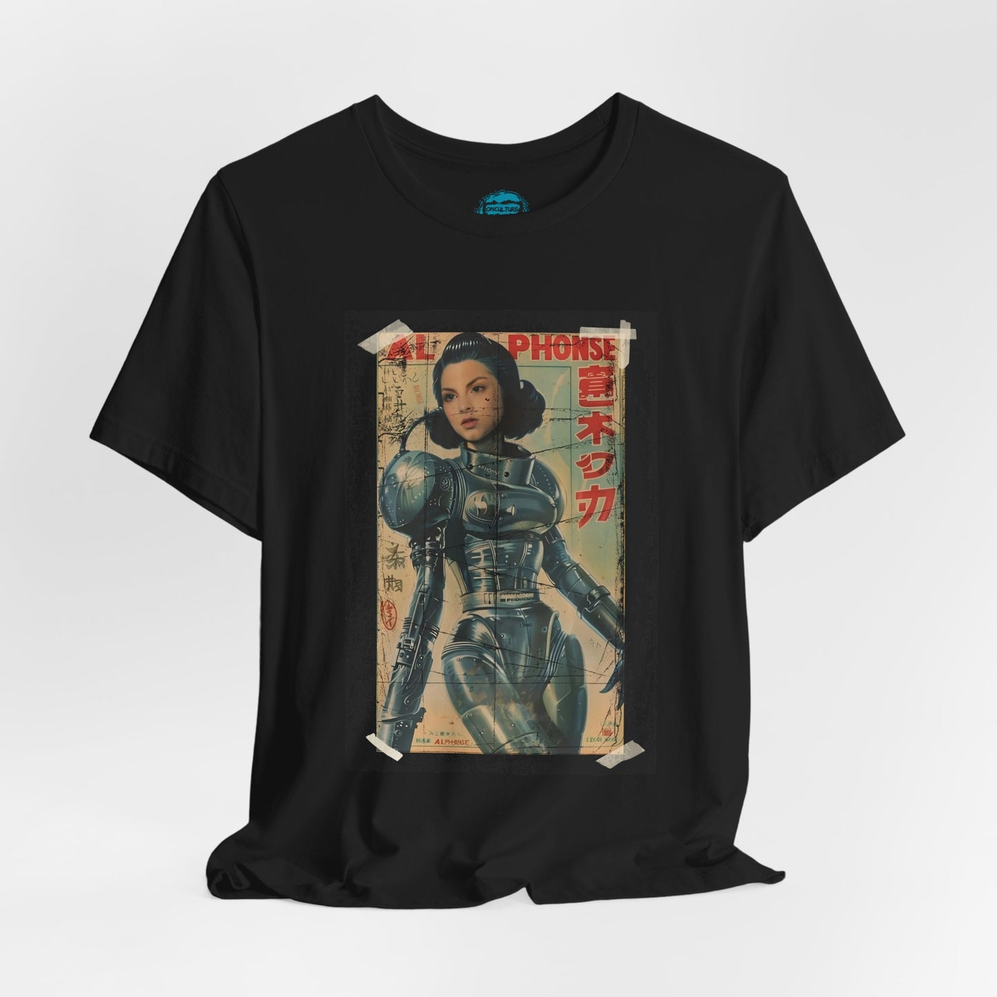 Asian Cyberpunk Poster Tee | Japanese Streetwear Anime Sci-Fi T-Shirt