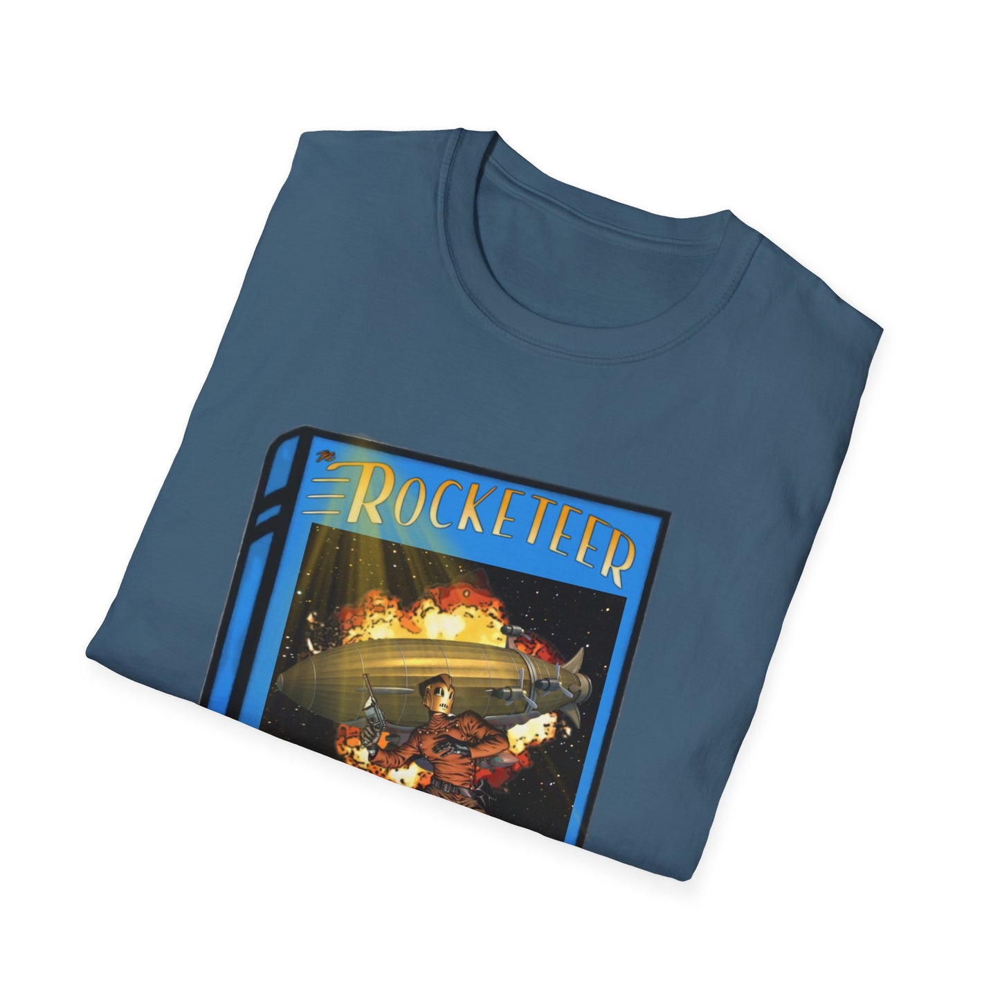 Pulp Rocket Man Tribute Tee | Vintage Book Cover Blast-Off T-Shirt