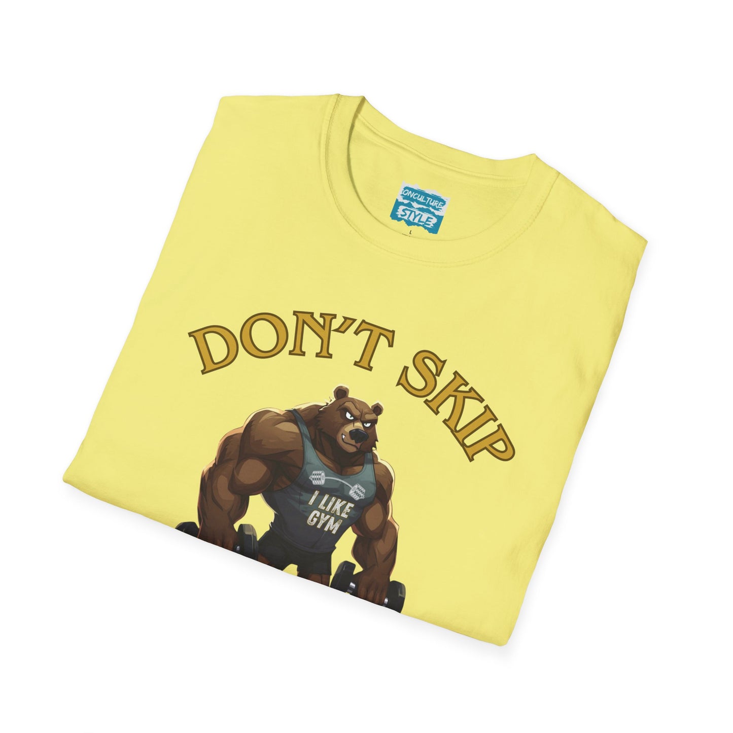 Don’t Skip Leg Day Tee | Funny Gym Bear Workout T-Shirt